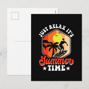 Einfach entspannen, es ist Sommerzeit Feiertagspostkarte