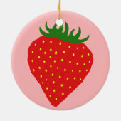 Einfach Erdbeergewohnheitsverzierung Keramikornament (Hinten)