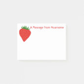 Einfach Erdbeerkundenspezifische Post-it Klebezettel (Vorderseite)