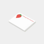 Einfach Erdbeerkundenspezifische Post-it Klebezettel (angewinkelt)