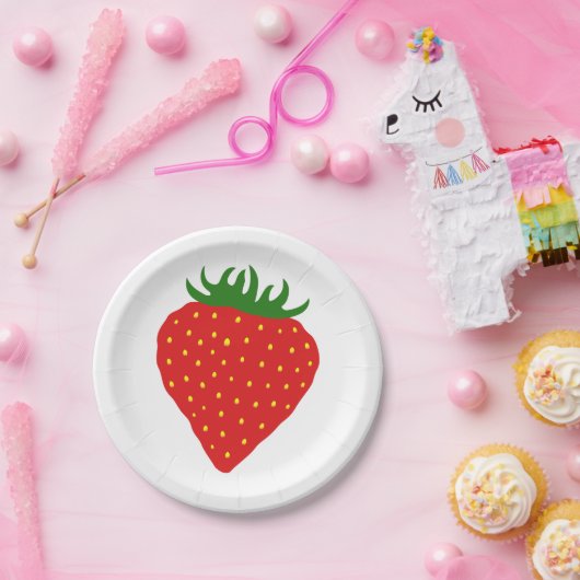 Einfach ErdbeerpapierTeller Pappteller (Party)