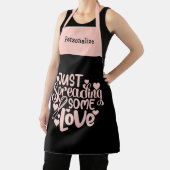 Einfach etwas Liebe zitieren Rosa Schwarz Kochen Schürze (InSitu)