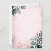 Einfach Eukalyptus Greenery Wedding Einladung (Rückseite)