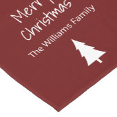 Einfach Evergreen frohe Weihnachten Moderne Rot Kurzer Tischläufer (Ecke)