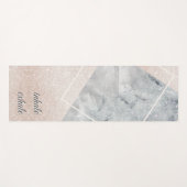 Einfach Exhale Eleganter Marmor Gold Sprinkle Yogamatte (Vorderseite (Horizontal))