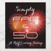 Einfach Fab & 50 - Weinetikett (Einzelnes Label)