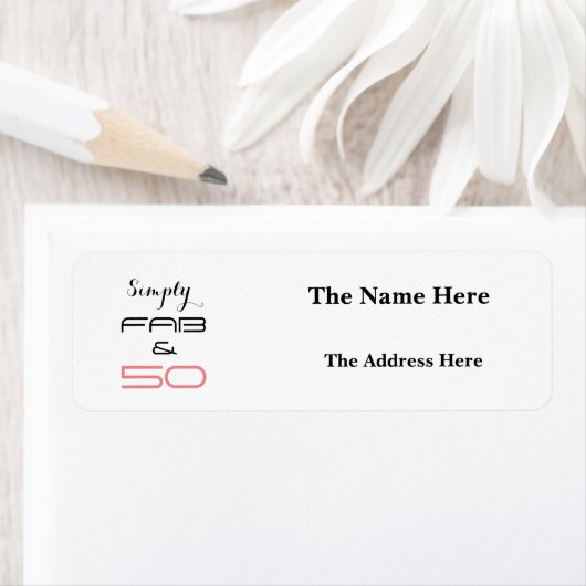 Einfach FAB & Fünfzig Geburtstag - Rücksendeadress (Insitu)