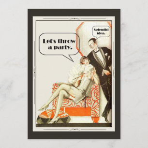 Einfach fabelhaftes Art Deco Party Einladung