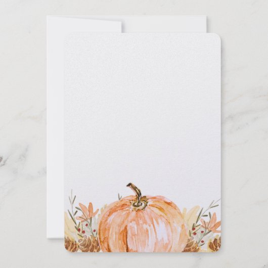 EINFACH! Fall Baby Dusche Einladung - Details hinz (Rückseite)