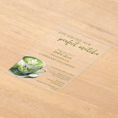 Einfach fand sie ihr perfektes Matcha-Brautparty Acryleinladungen (Ablage )