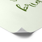 Einfach fand sie ihr perfektes Matcha-Brautparty Poster (Ecke)