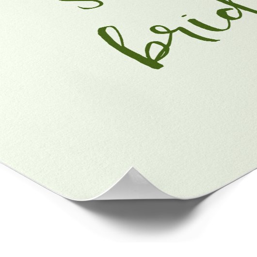 Einfach fand sie ihr perfektes Matcha-Brautparty Poster (Ecke)