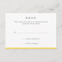 Einfach Farbe Grenze gelbe Hochzeit rsvp Reaktion