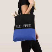 Einfach Farben BLAU und Text Tasche (Von Nahem)
