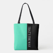 Einfach Farben MINT und Text Tasche (Rückseite)