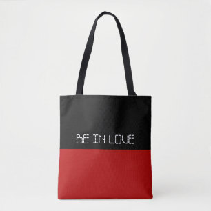 Einfach Farben rot und Text Tasche