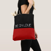 Einfach Farben rot und Text Tasche (Von Nahem)