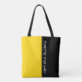 Einfach Farben SUN YELLOW und Ihr Text Tasche (Rückseite)