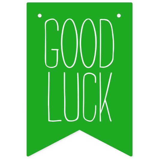 Einfach Farben und Text: VIEL GLÜCK Wimpelkette (Dritte Fahne)