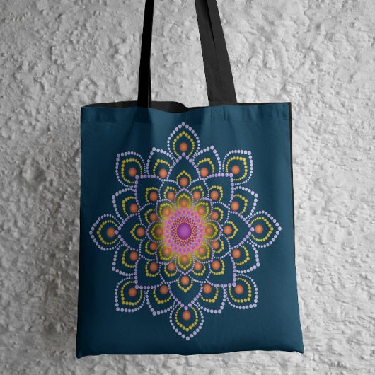 Einfach farbenfroh Mandala Tasche