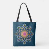 Einfach farbenfroh Mandala Tasche (Rückseite)