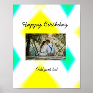 einfach farbenfroh minimal frohen Geburtstag füge Poster