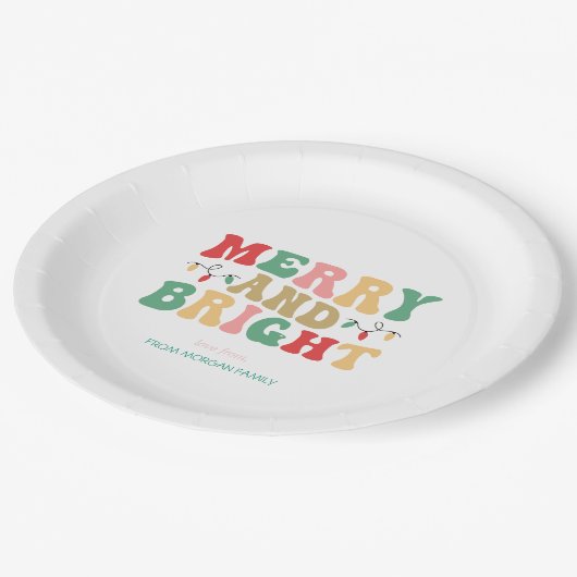 Einfach farbenfrohe, helle und helle String-Leucht Pappteller (Schrägansicht)