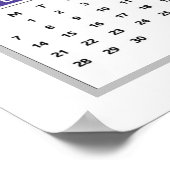 Einfach farbig 2025 Kalender Poster (Ecke)