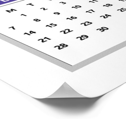Einfach farbig 2025 Kalender Poster (Ecke)