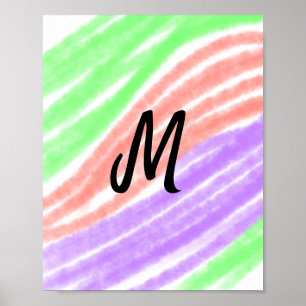 Einfach farbig das Textnamen-Bild hinzufügen Poster