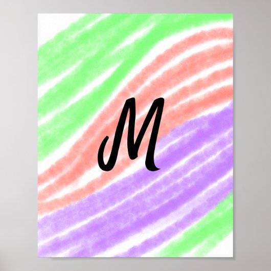 Einfach farbig das Textnamen-Bild hinzufügen Poster (Vorne)