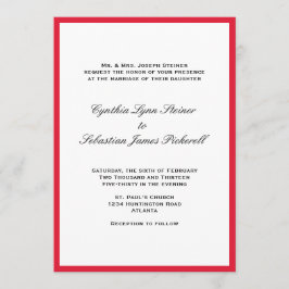 Einfach farbige Grundidee Schwarze Hochzeit Einlad Einladung