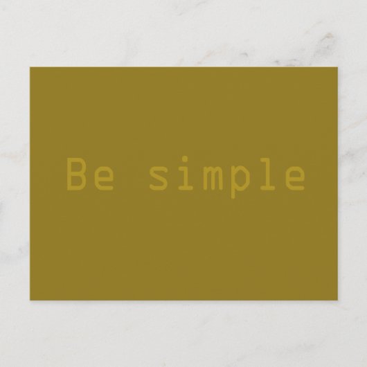 Einfach Feiertagspostkarte (Vorderseite)