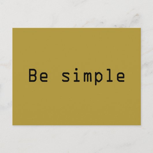 Einfach Feiertagspostkarte (Vorderseite)