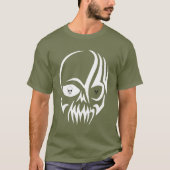 Einfach feiner weißer Schädel Zeichnend Spooky T-Shirt (Vorderseite)