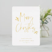 Einfach festes Skript Folien Feiertagskarte (Stehend vorne)