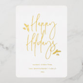 Einfach festes Skript Folien Feiertagskarte (Vorderseite)