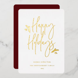 Einfach festes Skript Folien Feiertagskarte