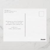 Einfach festes Skript Folien Feiertagspostkarte (Rückseite)