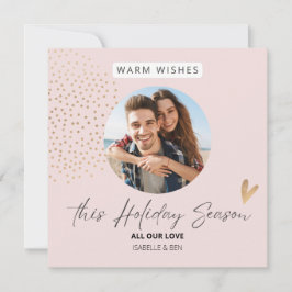 Einfach festlicher Couple Foto Weihnachtsfeiertag Feiertagskarte