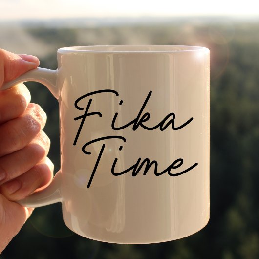 Einfach Fika Time Zweifarbige Tasse