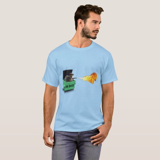 Einfach Firecracker Dumpster Fire Color T-Shirt (Vorne ganz)