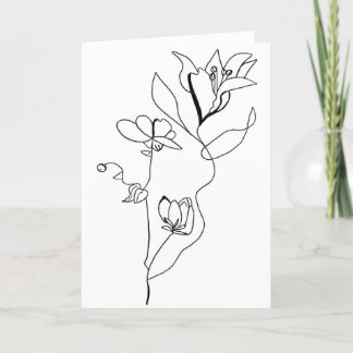 Einfach florale Karte