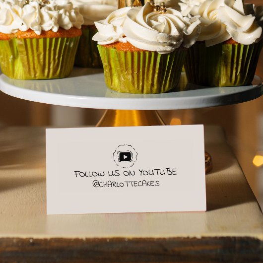 Einfach folgen Sie uns auf Youtube, Social Media Gummistempel