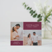 Einfach Forever Zwei Foto| Berg Ankündigungspostkarte (Stehend Vorderseite)