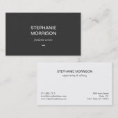 Einfach formatierter Dk Gray Writer, Author Busine Visitenkarte (Vorne/Hinten)