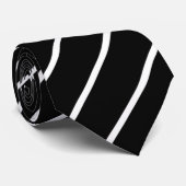 Einfach formschwarz und weiß mit Streifen Krawatte (Gerollt)