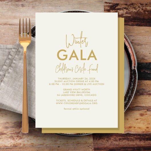 Einfach formuliert Gala Einladung