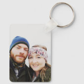 Einfach Foto hinzufügen Schlüsselanhänger (Rückseite)