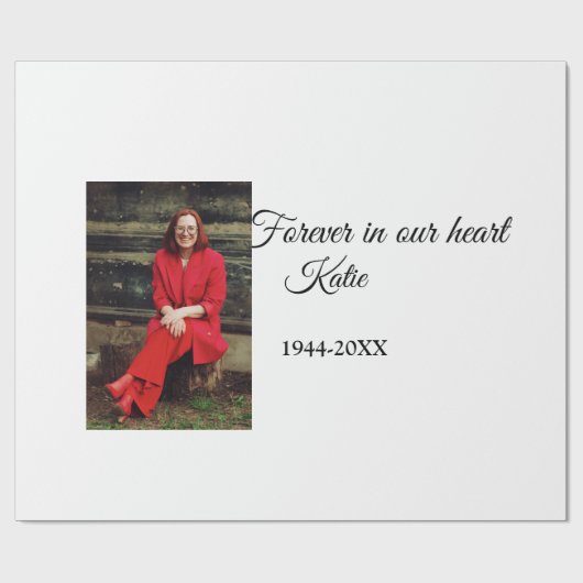 Einfach Foto-Memorysatz hinzufügen Geschenkpapier (Flach)